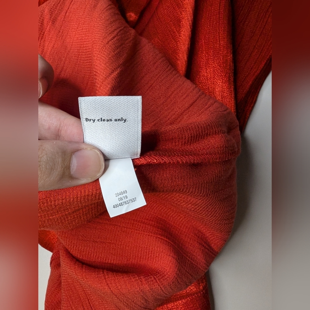 NWT Nine West XS Womens Red Long Sleeve Dress 'Luxe Animal' - Picture 7 of 13